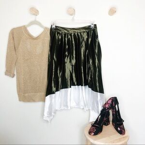 English Factory asymmetrical pleated skirt